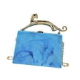 thumbnail image 2 of Monedero acrílico ligero para mujer, tipo cartera, tipo bandolera, para noche, para citas o graduación. Azul, 2 of 9