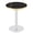 Black & Silver, variant on GZXS Round Dining Table with Faux Marble Top, 23.6 Inch Circle Tulip Bistro Table with Metal Base, Bistro Table for Small Space, Living Room, White & Silver