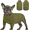 Army Green, variant on PayUSD Small Dog Pullover Sweater, Cold Weather Cable Knitwear, Classic Turtleneck Thick Warm Clothes for Chihuahua, Bulldog, Dachshund, Pug, Yorkie