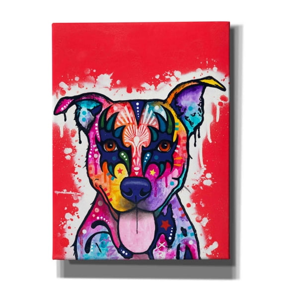 Epic Graffiti 'Kiss Dog' by Dean Russo, Giclee Canvas Wall Art, 12"x16"