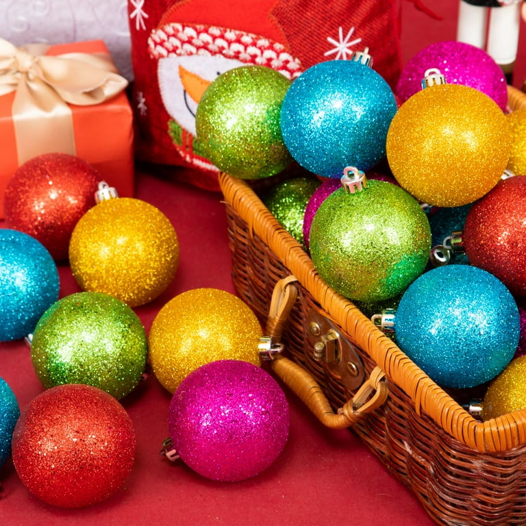 Rainbow christmas balls deals