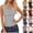 A01# Gray, variant on Women’s Ribbed Tank Top Sleeveless V Neck Fitted Basic Top Soft Stretch Casual Slim Fit Solid Color Summer Layering Shirt for Daily Wear Gym Workout,Khaki XL
