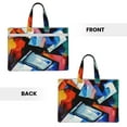 thumbnail image 2 of Kdxio Abstract Cubist Printer File Tote Document Bag Business Briefcase Bag Document Organizer Tote Briefcase for Letter A4 Files Business Teacher Office Bag, 2 of 8