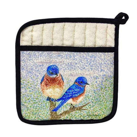 Betsy Drake PT1345 Two Blue Birds Pot Holder