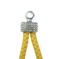 thumbnail image 7 of Car Fob Key Chain Braided Rope Keychains Holder for Men and Women PU Leather w/ D Shaped Ring Bling Key Rings Set Yellow, 7 of 7