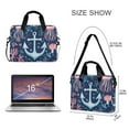 thumbnail image 3 of FORMRS 16" Laptop Bag Carrying Sleeve Case with Handle Travel Shoulder Briefcase, Light Blue Anchor, 3 of 8