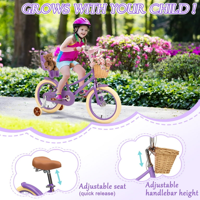 XJD Girls Bike for Toddlers and Kids Ages 2-12 Years Old,12 14 16