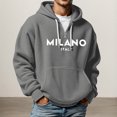 thumbnail image 1 of MHFRRA Sudadera con Capucha y Forro para Exteriores, Suave, Cómoda, Informal, de Manga Larga, Ligera, Cálida, para Invierno y Otoño Gris, 1 of 3