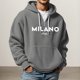 thumbnail image 1 of MHFRRA Sudadera con Capucha y Forro para Exteriores, Suave, Cómoda, Informal, de Manga Larga, Ligera, Cálida, para Invierno y Otoño Gris, 1 of 3