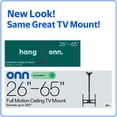 onn Full Motion Ceiling TV Mount for 26