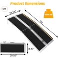 thumbnail image 1 of Qinaqin cm de Alturaeavy- Profundidaduty Folding Anchoheelchair Ramp 6FT Portátil Aluminum Mobility con Non-Slip Surface Reflective Strips 600 lbs Capacity Easy Access para Hogar, 1 of 6