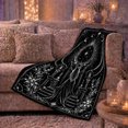 thumbnail image 6 of Dreamcatcher Moon Circle with Candles and Herbs, Gothic Celestial Style for Occult Art Lovers, Ritual Line Art and Halloween Gift, Soft Flannel Blanket, Home Decor, 6 of 9