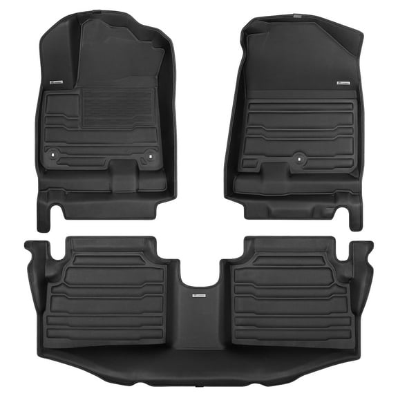 TuxMat - For Kia Niro EV 2019-2022 Models - Custom Car Mats - Maximum Coverage, All Weather, Laser Measured - This Full Set Includes 1st and 2nd Rows