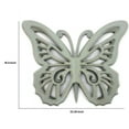 thumbnail image 5 of Benjara Wooden Butterfly Wall Plaque with Cutout Detail, Light Gray-Color:Gray, 5 of 5