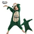 thumbnail image 4 of Zipper Kids Green Elf Cartoon Anime Pajamas Onesie Blue Shark Hamster Fleece One-Piece Girls Pink Cosplay Raccoon Kigurumi Boy, 4 of 4