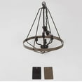 thumbnail image 5 of LNC Modern Black Caged Chandelier 4-Light Brown Candlestick Rustic Foyer Chandelier Lamp with Faux Wood Accents, 5 of 6