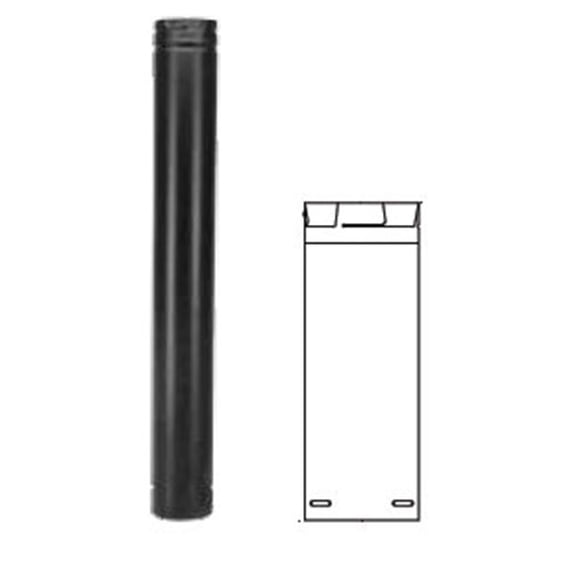 M &amp; G Duravent 3PVP-60B 3 Inch  x 60 Inch  Pelletvent Pro Pipe Black Outer And 304-alloy Inner Wall