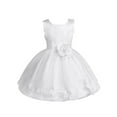 thumbnail image 1 of Miaeowve Robe de Demoiselle d'Honneur pour Bébé Fille Robe de Fête Formelle de Mariage Robe de Baptême en Tulle Princesse Concours Blanc 12, 1 of 5