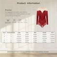 thumbnail image 7 of Women Tango Samba Dancewear Tassel Fringe Latin Dance Leotard Long Sleeve Bodysuit Competition Stage Performance Costume, 7 of 7