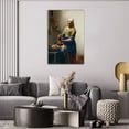 thumbnail image 3 of Johannes Vermeer Art Painting The Milkmaid Poster Baroque Vintage Wall Art Picture Print Canvas Painting Home Bedroom Bathroom Decor Poster, 3 of 7