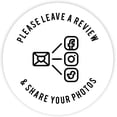 thumbnail image 1 of Koyal Wholesale Round Small Business Labels, Please Leave A Review FB, Instagram, Twitter, Set of 120, 1 of 3