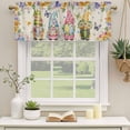 thumbnail image 2 of 2 Pack Valances for Window, Easter Eggs Short Curtains for Kitchen Bedroom Living Room, Cute Gnomes Flowers Butterflies Botanical Beige Rod Pocket Small Window Treatment Valance Drapes 42 x 12 Inch, 2 of 8