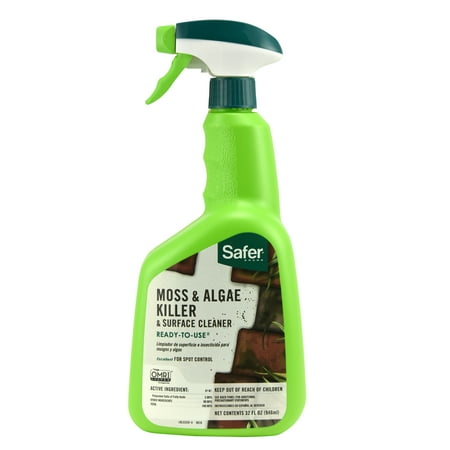 Safer Brand RTU 32 oz Moss and Algae Killer and Surface (Best Moss Removal From Lawn)