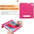 thumbnail image 3 of Kids Case for iPad Pro 12.9" 5th Generation 2021,Dteck Shockproof EVA Foam Kids Friendly Lightweight Handle Kickstand Cover with Pencil Charge Slot,Rose, 3 of 6