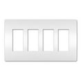 thumbnail image 1 of Screwless Wall Plate Plastic Sub Plate Four-Gang in White, 1 of 3
