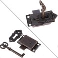 thumbnail image 1 of 2 Pcs Cabinet Lock Antique Lock Decorative Furniture Lock With Key, Antique Quartet Classic Decorative Lock Kitchen Furniture Box Drawer Lock, 1 of 5