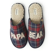 Dearfoams Men's Carson Papa Bear Scuff Slippers