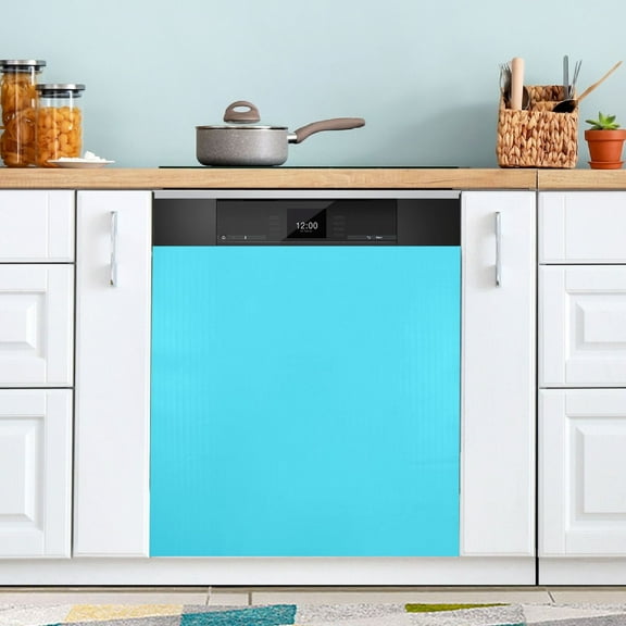 Dishwasher Magnet Cover Magnetic Fridge Door Cover Home Kitchen Decor Light Blue 23"x 26"