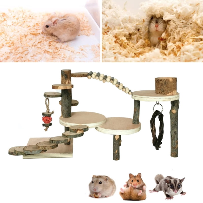 Safe and Engaging Wood Climbing Ladder Toy for Hamster Suitable for Creating a Stimulating Environment for Exercise