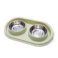 thumbnail image 2 of Mxcell Cuencos Dobles Para Comida Para Perros Y Gatos Cuencos Para Mascotas De Acero Inoxidable Cuencos De Agua Para Perros Con Estación De Pp Antiderrames Y Antideslizante Alimentador De Agua Para Ga, 2 of 5