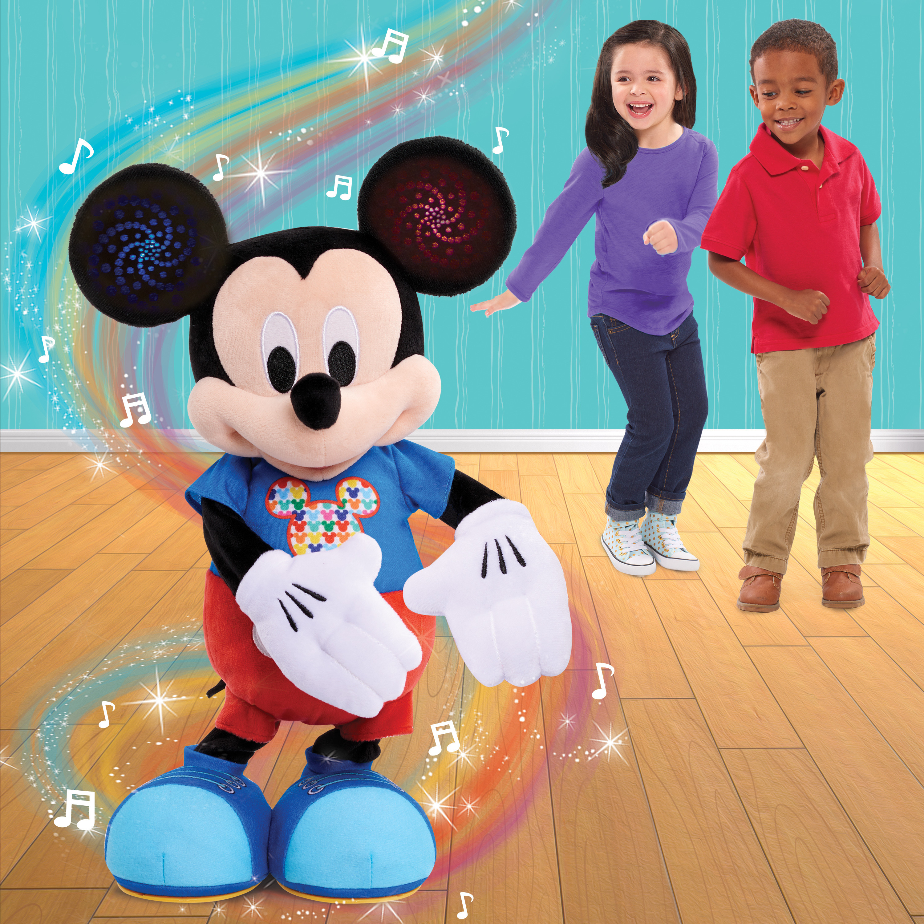 Disney Junior Hot Dog Dance Break Mickey Mouse, Interactive Plush Toy, Lights Up and Sings "Hot Dog Song" and Plays “Color Detective” Game, Kids Toys for Ages 3 up - image 3 of 4
