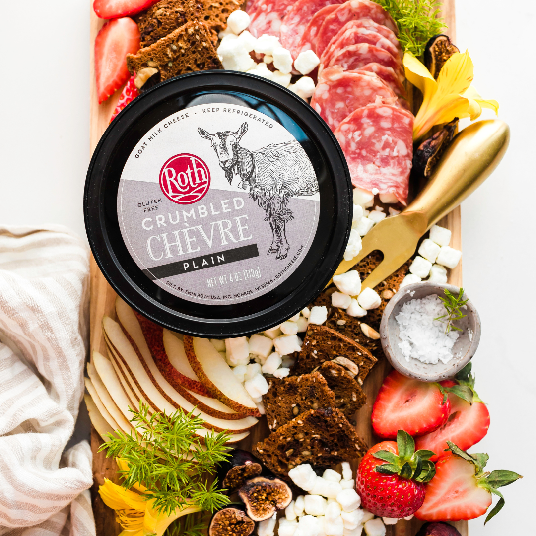 Roth Chèvre Plain Crumbled Fresh Goat Cheese 4oz​