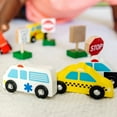 thumbnail image 6 of Melissa & Doug Wooden Vehicles and Traffic Signs With 6 Cars and 9 Signs, 6 of 9