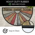 thumbnail image 4 of Evideco Brown Orange Sweet Home Rubber Half Round Door Mat 30x18 Inches - Non-Slip Backing, Weather Resistant - Outdoor - Front Door Mat for Entryway, Porch, Patio, 4 of 7