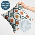 thumbnail image 3 of Americanflat 18"x18" Blue and Orange Diamond Pattern Design Throw Pillow with Premium Polyester, 3 of 8