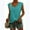 Mint Green, variant on Patlollav Womens Plus Size Causal V-Neck Print Solid Blouse Sleeveless T-Shirt Summer Tops