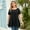 Black, variant on VEPKUL Plus Size Tunics Tops for Womens Crewneck Short Sleeve Blouse T Shirts SunFlower 1X