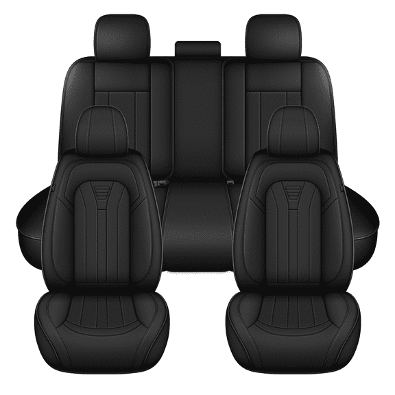 DIKSOAKR Car Seat Covers Full Set for Honda Civic 2020-2024 2025 Faux Leather Waterproof Comfort Full Set Car Seat Covers Lumbar Support Seat Cushion Black,Full Set(2 Row 5 Seats)
