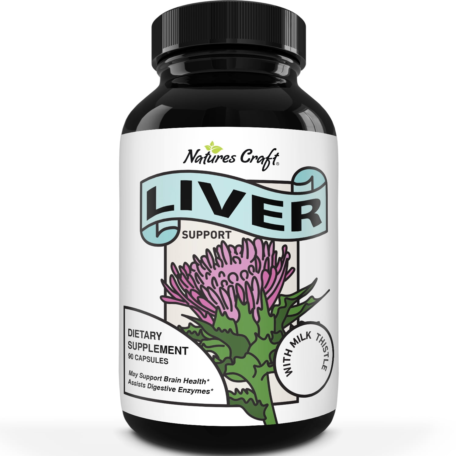 Liver Support Supplement Milk Thistle, Artichoke & Dandelion Herbal