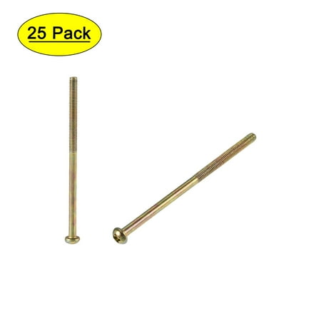 

Uxcell M4 x 75mm Male Thread Phillips Pan Head Bolt Screw Color Zinc Plated 25 Pack