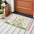 thumbnail image 5 of Rectangle Area Rug 2x3ft, Farmhouse White Dots Yellow Hat Gnomes Non-Slip Non-Shedding Floor Mat, Spring Floral Green Grass Washable Sturdy Carpet for Living Room Bedroom Home Decor, 5 of 9