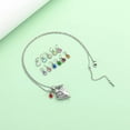 thumbnail image 6 of Angel Wing Heart Urn Necklace for Ashes for Women Men Family Ashes Keepsake Necklace of Loved One with 12 Birthstones, 6 of 6