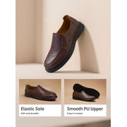 CAMEL Leather Shoes for Men Loafers Soft Mens Slip on Shoes Casual Comfort Moccasin Daily Flats Driving Lightweight Walking Sneakers Shoes Outdoor