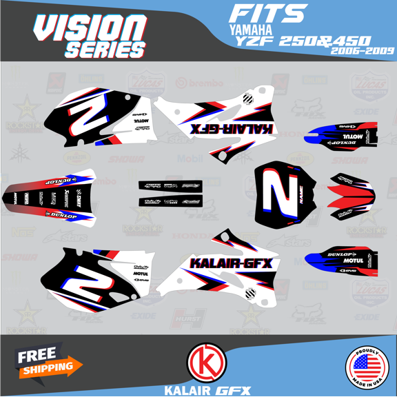 Kalair GFX Graphics Kit for Yamaha YZ250F (2006-2007) Vision Series