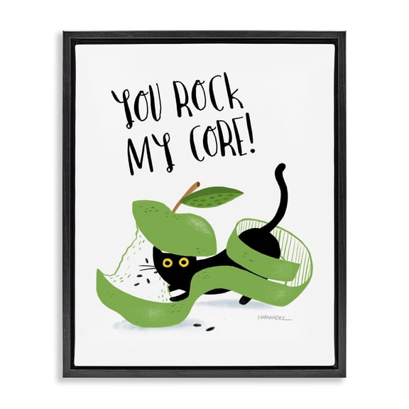 Stupell Industries Contemporary Black Floating Frame Canvas Art, 17 x 21, by Leeza Hernandez