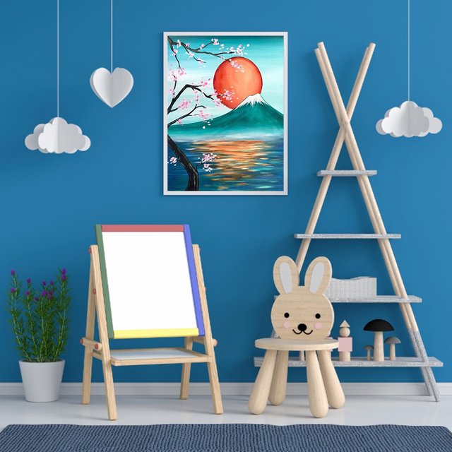 Cuadros Decorativos 5D pintura de diamante bricolaje círculo completo diamante montaña cima amanecer Ndcxsfigh Nuevos Originales